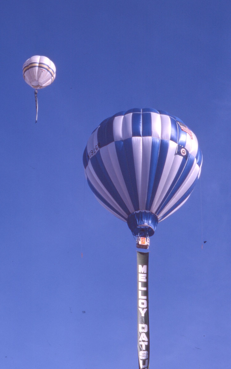 Don Kersten (left) first Albuquerque International Balloon Fiesta, April 8, 1972